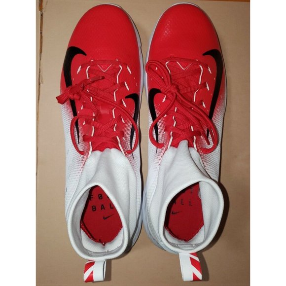 Nike Vapor Untouchable Speed Turf 2 Football WHITE RED AO8744-107 Size 14 New main image 5